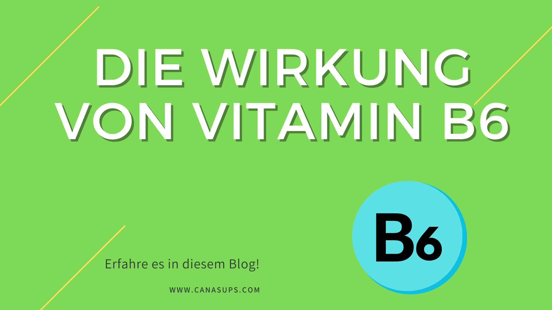 Wirkung Vitamin B6 CanaSups