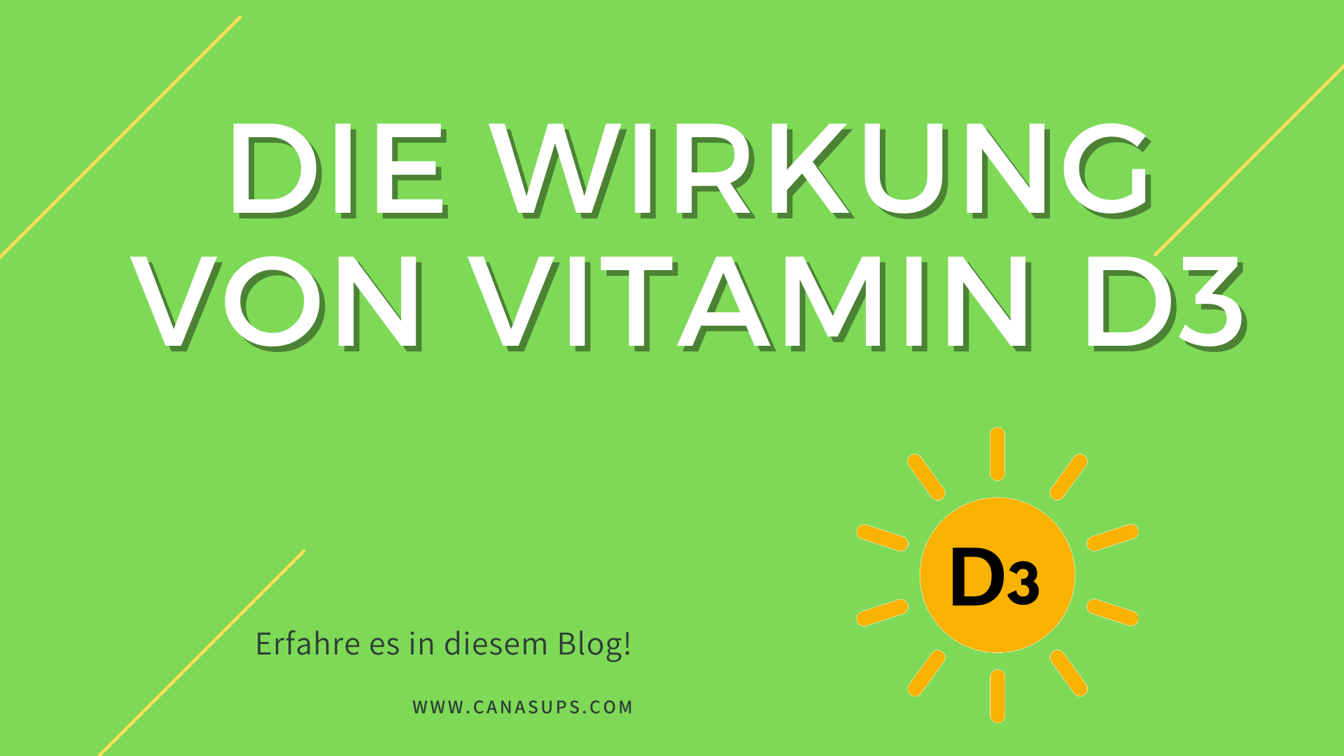 Wirkung Vitamin D3 CanaSups