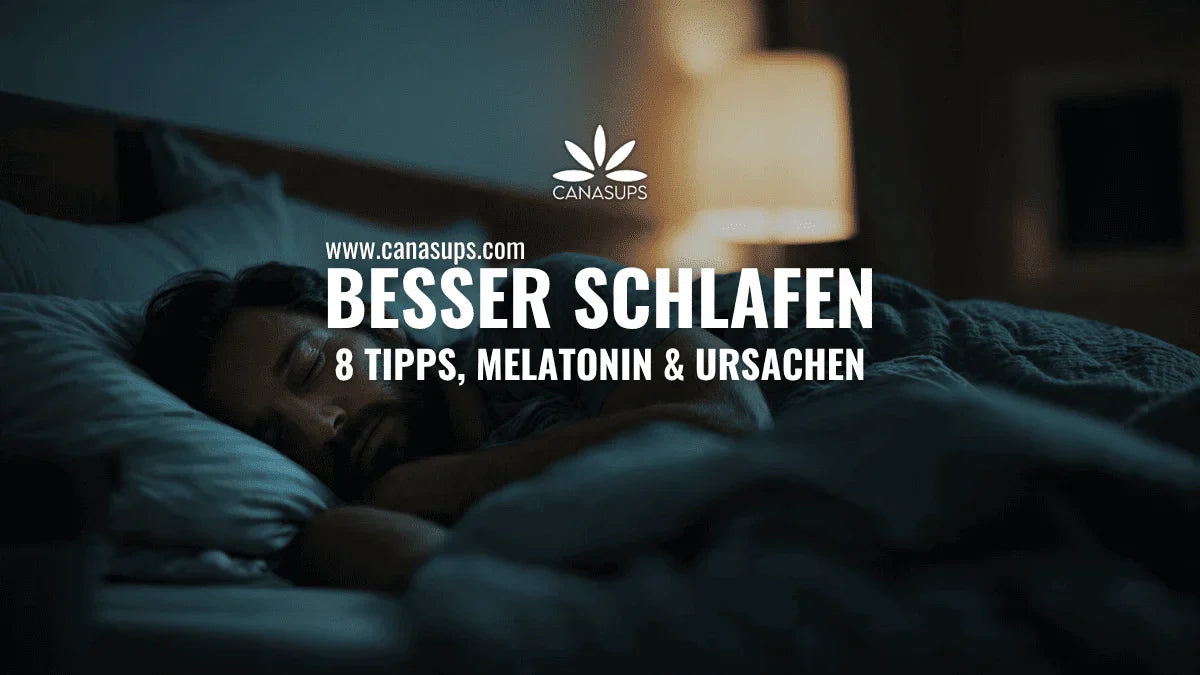 Schlafende Person im Bett – besser schlafen mit Tipps zu Melatonin, Schlafrhythmus und Ursachen von Schlafproblemen