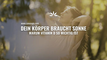 Frau genießt Sonnenlicht im Freien – Titelbild zum Thema Vitamin D Mangel im Winter und warum Sonnenlicht für die Vitamin-D-Bildung wichtig ist.