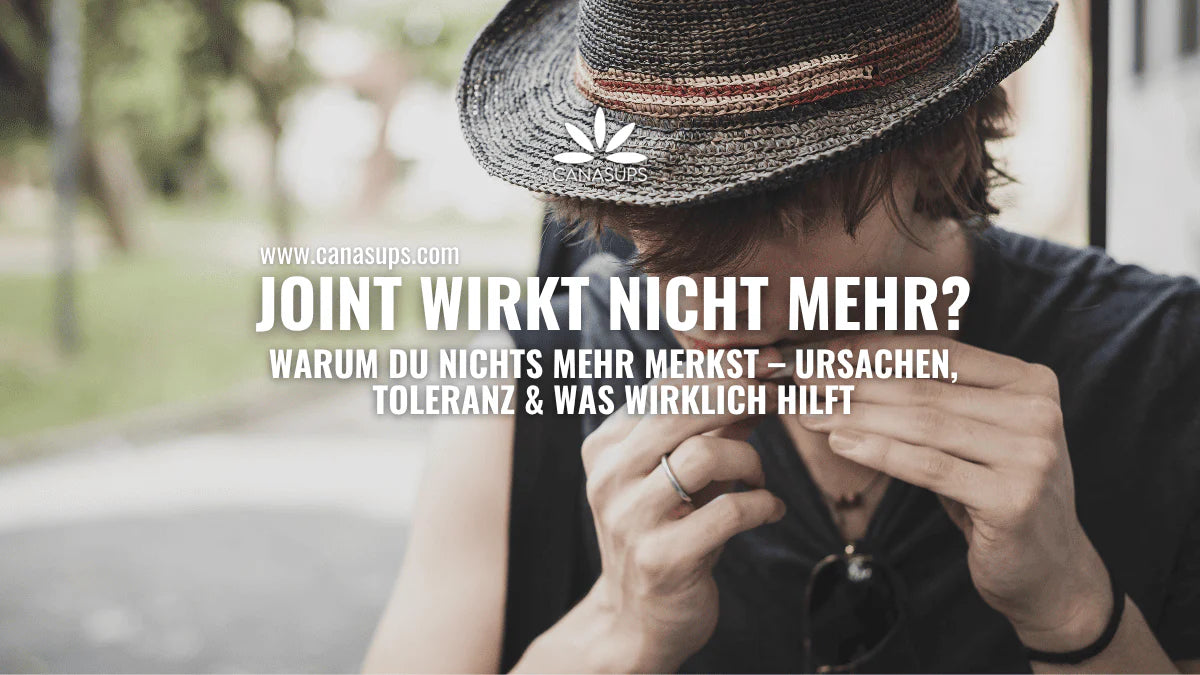 Mann, der sich einen Joint baut